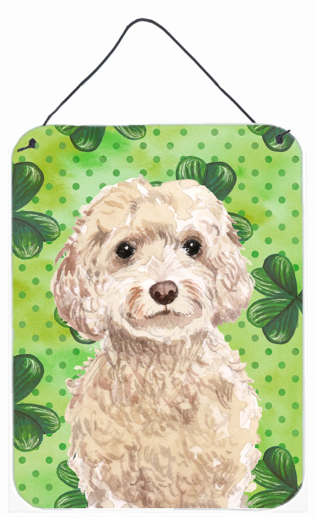 Champagne Cockapoo St. Patrick's Wall or Door Hanging Prints BB9550DS1216 by Caroline's Treasures