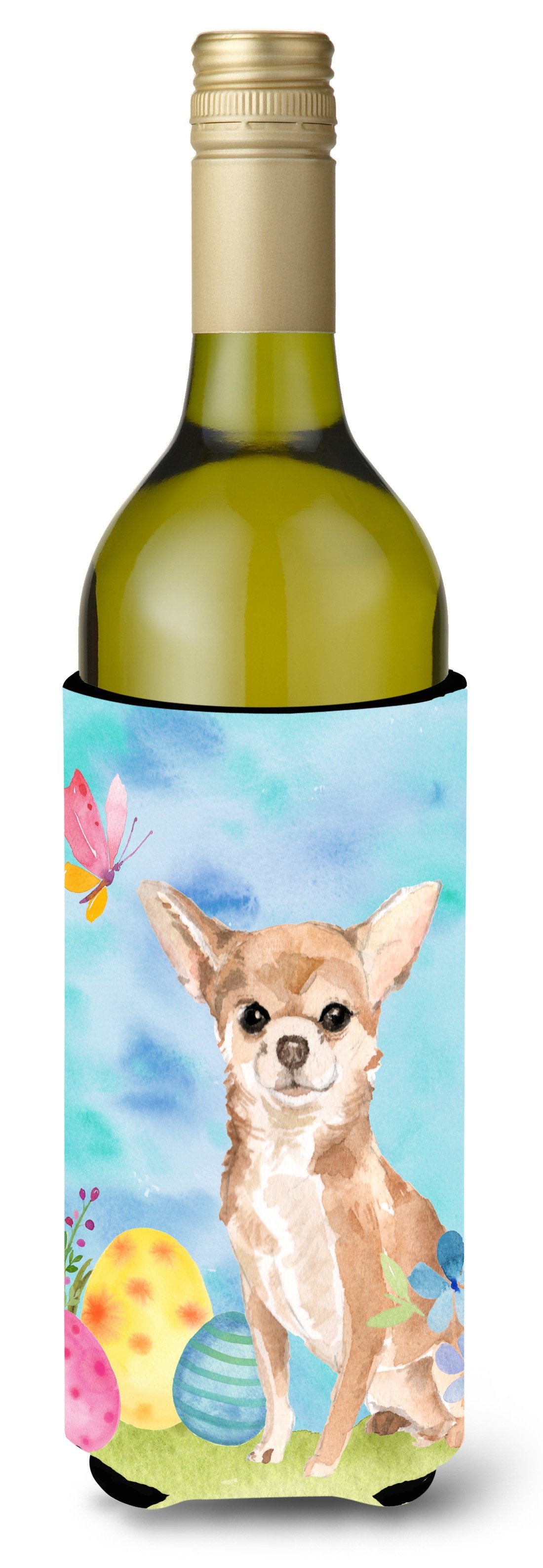 Chihuahua Easter Wine Bottle Beverge Insulator Hugger BB9621LITERK by Caroline's Treasures
