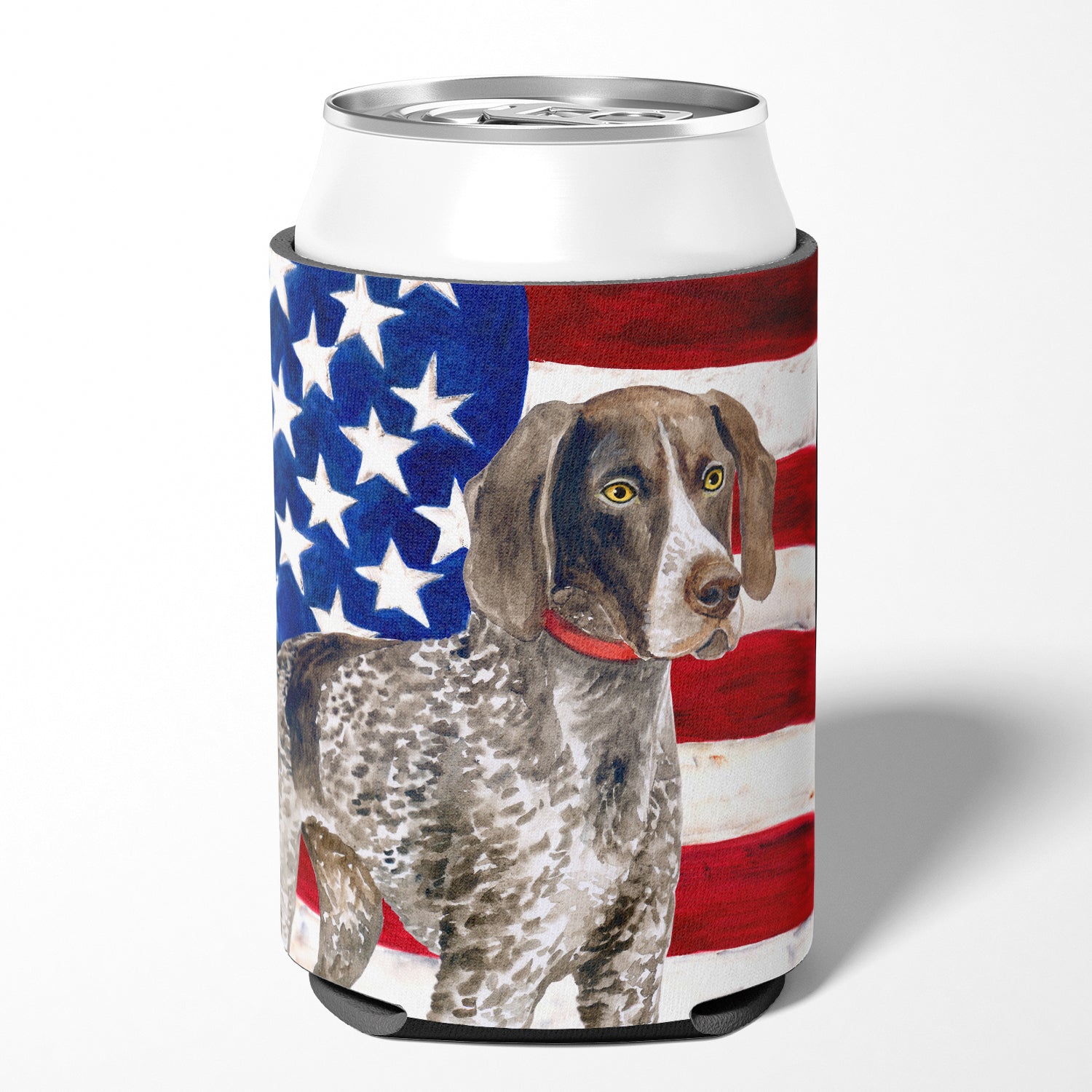 German Shorthaired Pointer Patriotic Can or Bottle Hugger BB9641CC