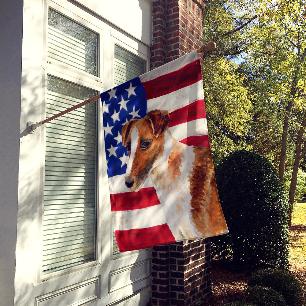 Smooth Fox Terrier Patriotic Flag Canvas House Size BB9647CHF
