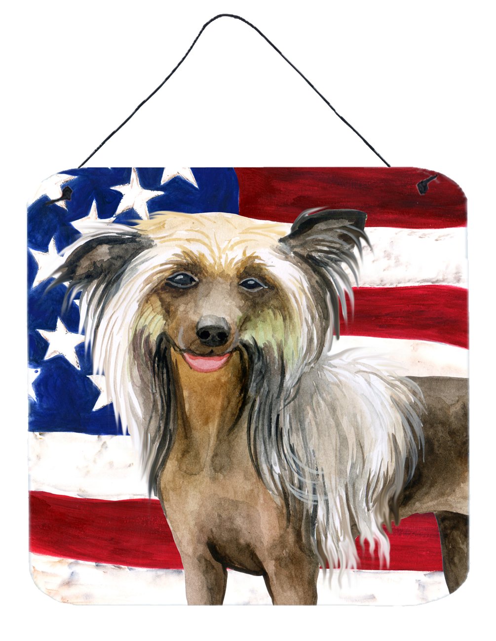 Chinese Crested Patriotic Wall or Door Hanging Prints BB9659DS66 by Caroline's Treasures