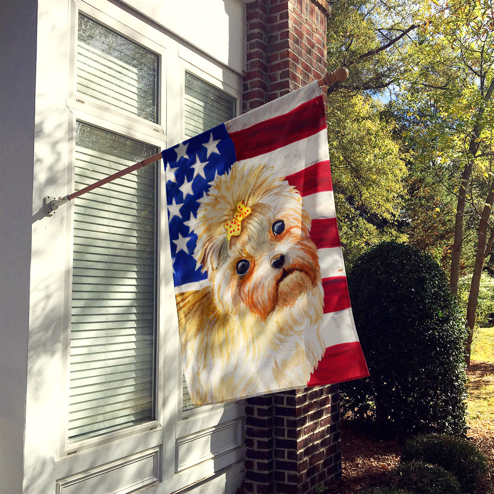 Morkie Patriotic Flag Canvas House Size BB9668CHF