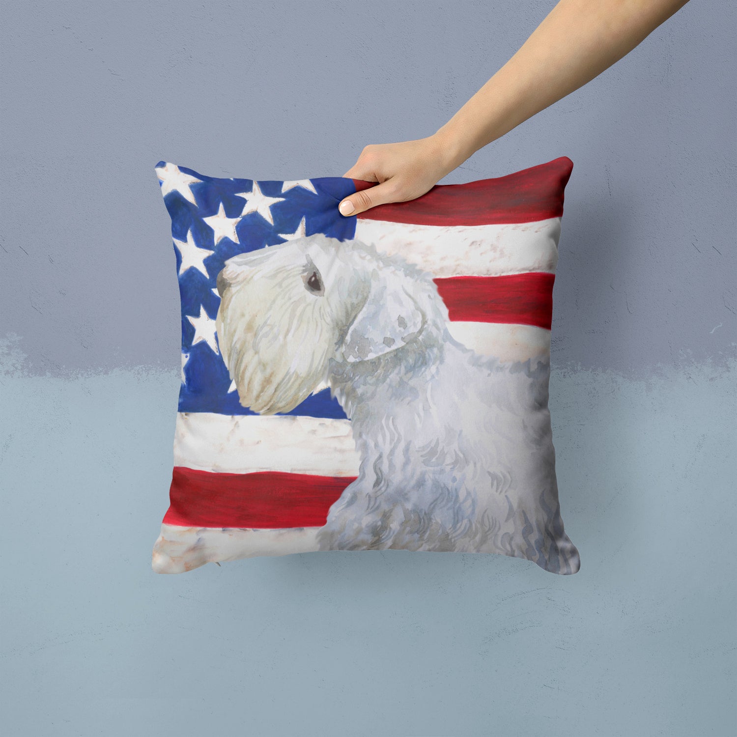 Sealyham Terrier Patriotic Fabric Decorative Pillow BB9684PW1414 - the-store.com