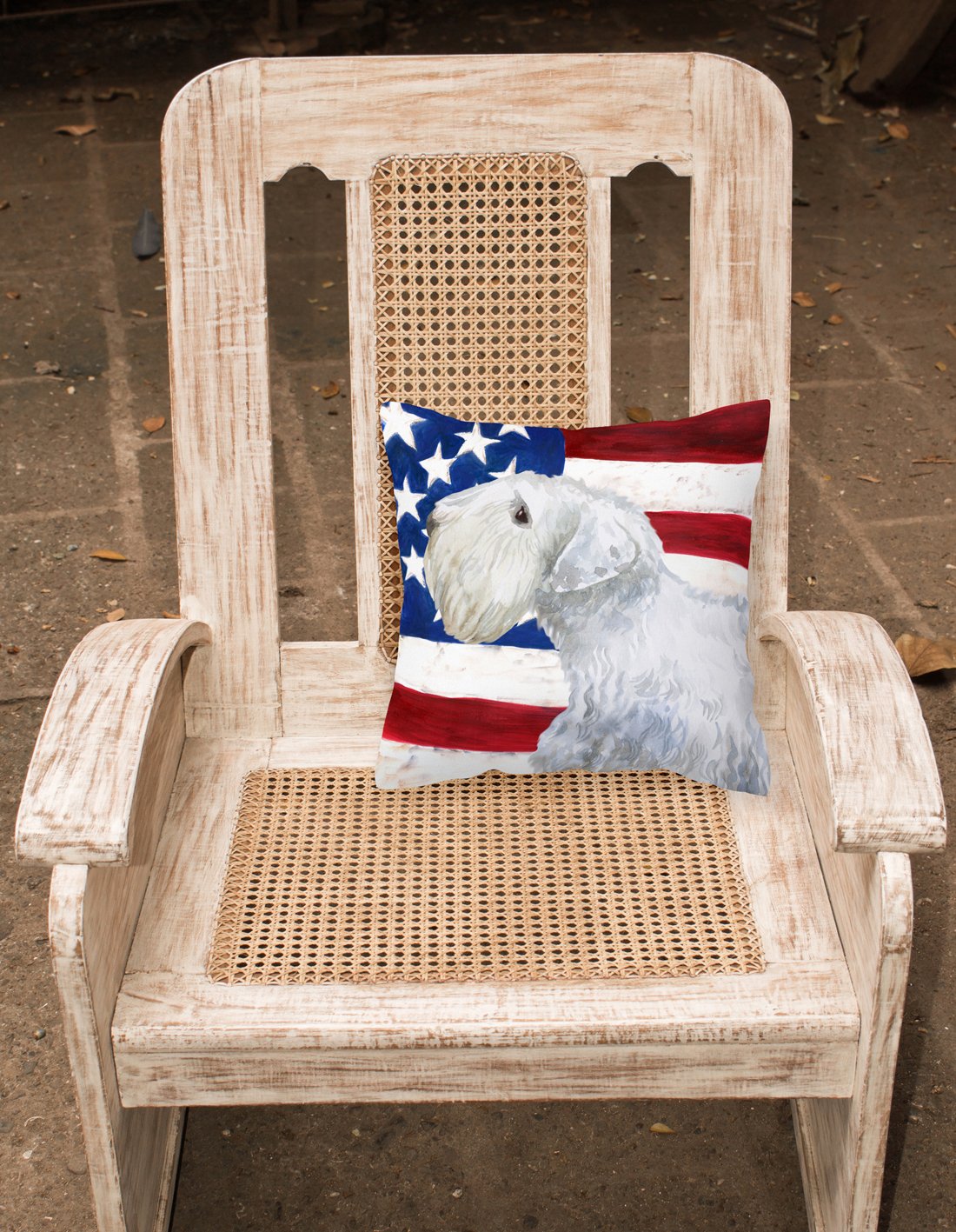 Sealyham Terrier Patriotic Fabric Decorative Pillow BB9684PW1818 by Caroline's Treasures