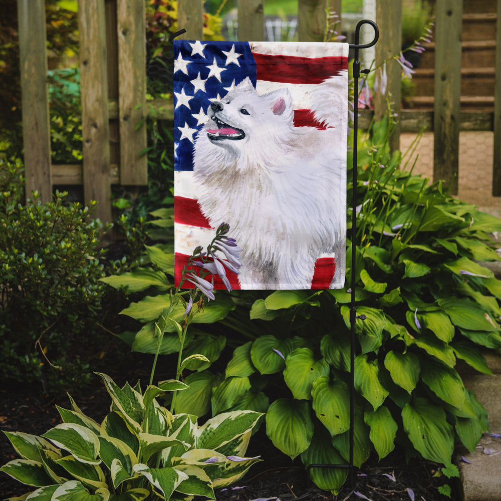 Samoyed Patriotic Flag Garden Size BB9691GF