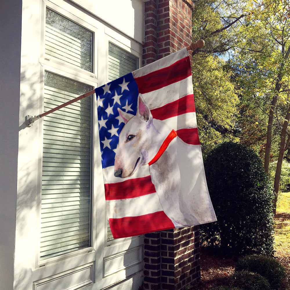 Bull Terrier Patriotic Flag Canvas House Size BB9693CHF