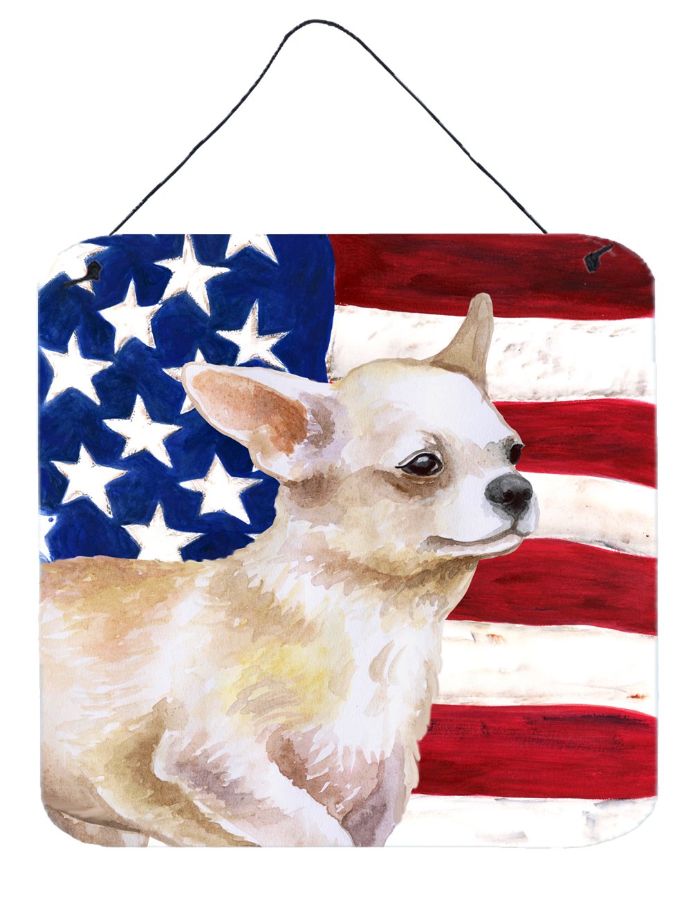 Chihuahua Leg up Patriotic Wall or Door Hanging Prints BB9697DS66 by Caroline's Treasures