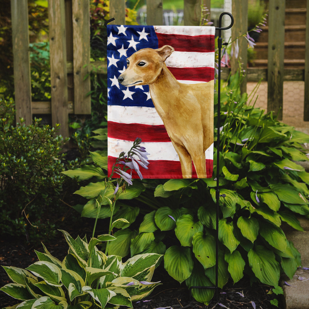Italian Greyhound Patriotic Flag Garden Size BB9698GF
