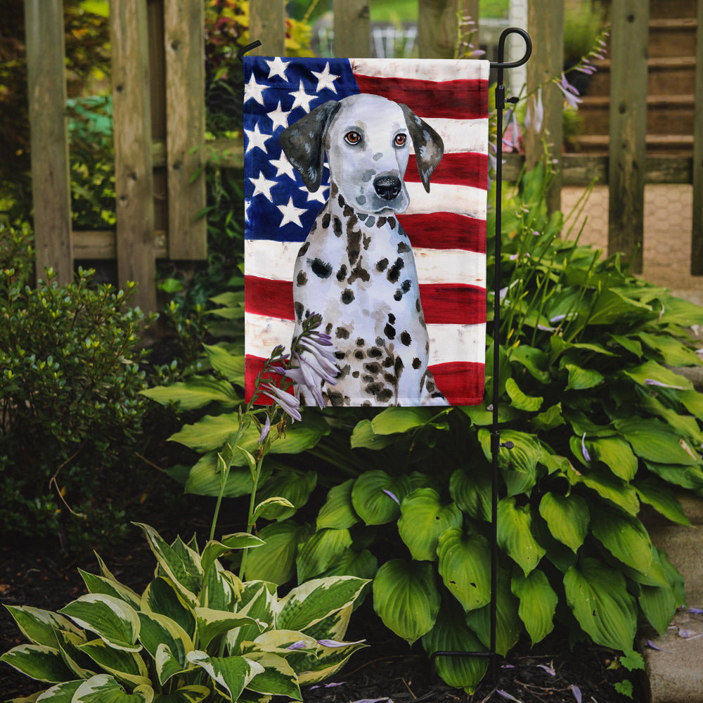 Dalmatian Puppy Patriotic Flag Garden Size BB9708GF