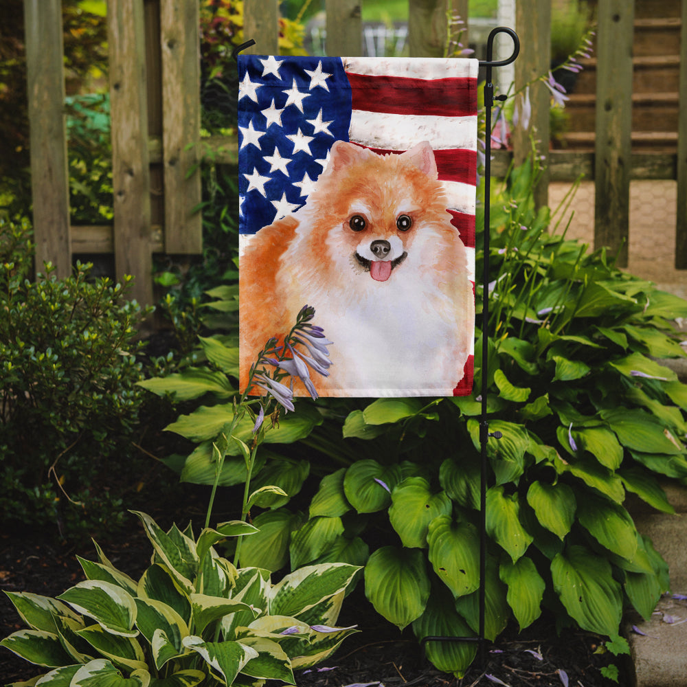 Pomeranian #2 Patriotic Flag Garden Size BB9716GF