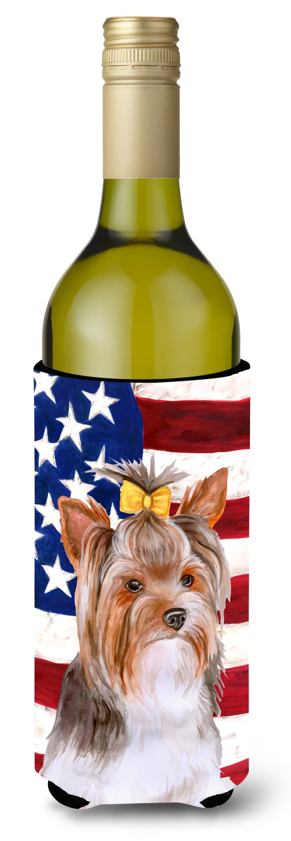 Yorkshire Terrier #2 Patriotic Wine Bottle Beverge Insulator Hugger BB9723LITERK by Caroline's Treasures