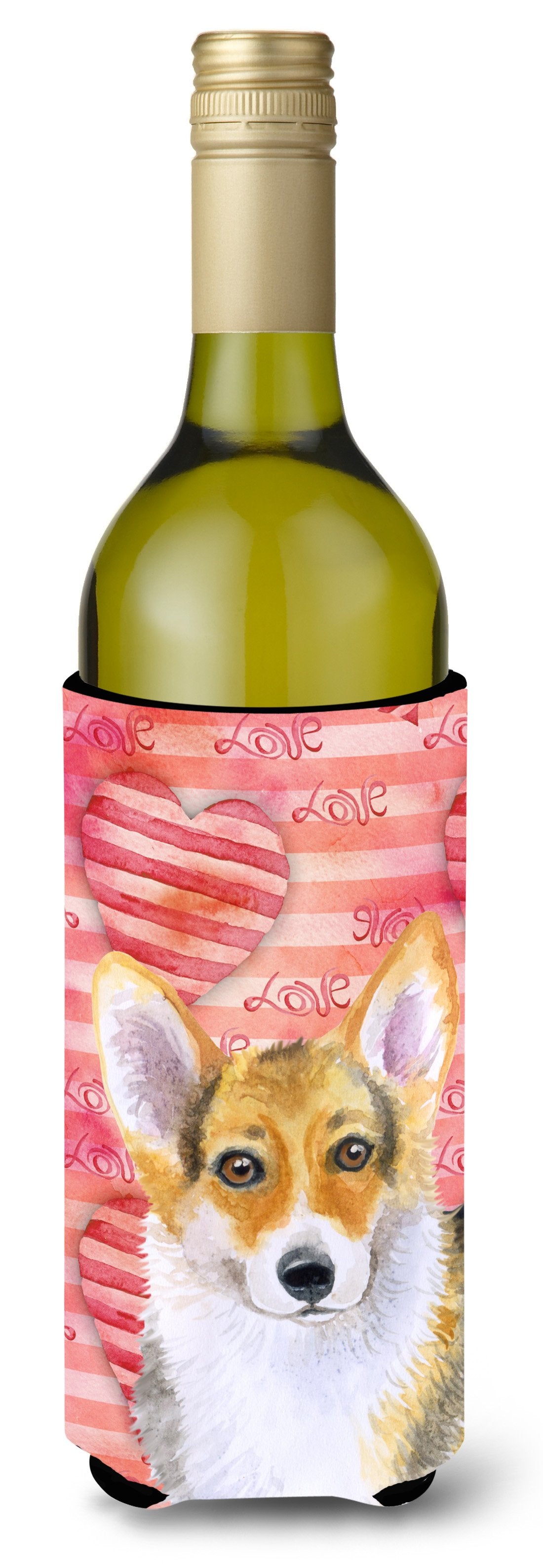 Pembroke Corgi Love Wine Bottle Beverge Insulator Hugger BB9729LITERK by Caroline's Treasures
