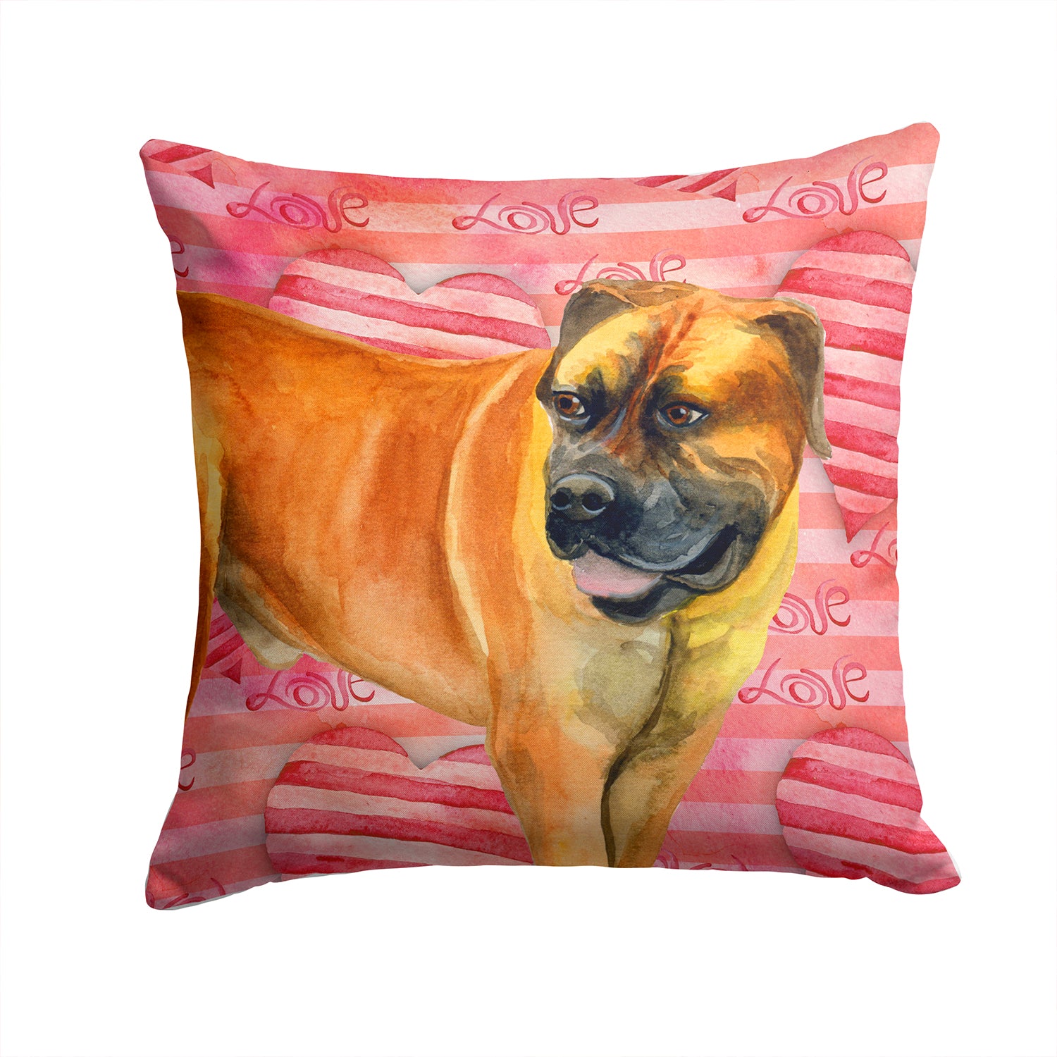 Boerboel Mastiff Love Fabric Decorative Pillow BB9733PW1414 - the-store.com