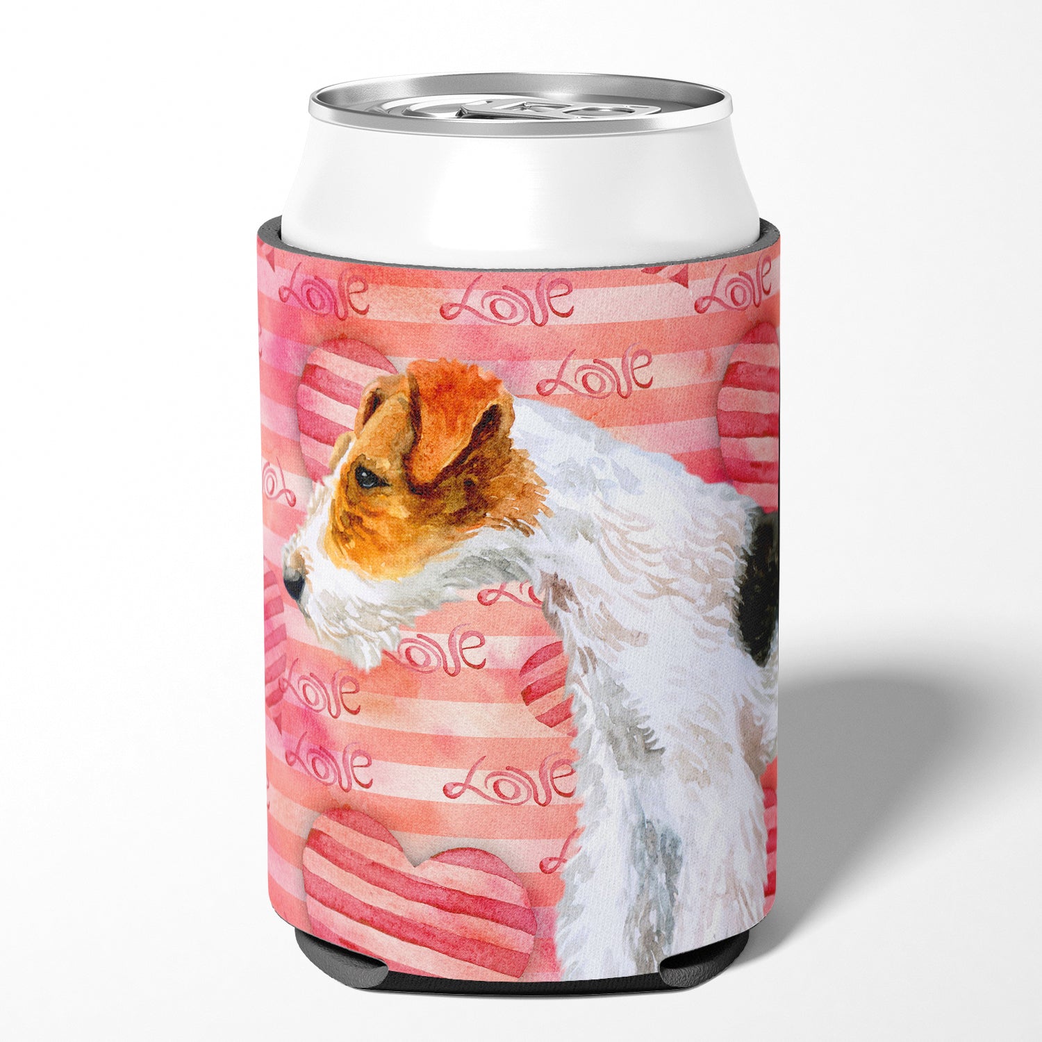 Fox Terrier Love Can or Bottle Hugger BB9737CC