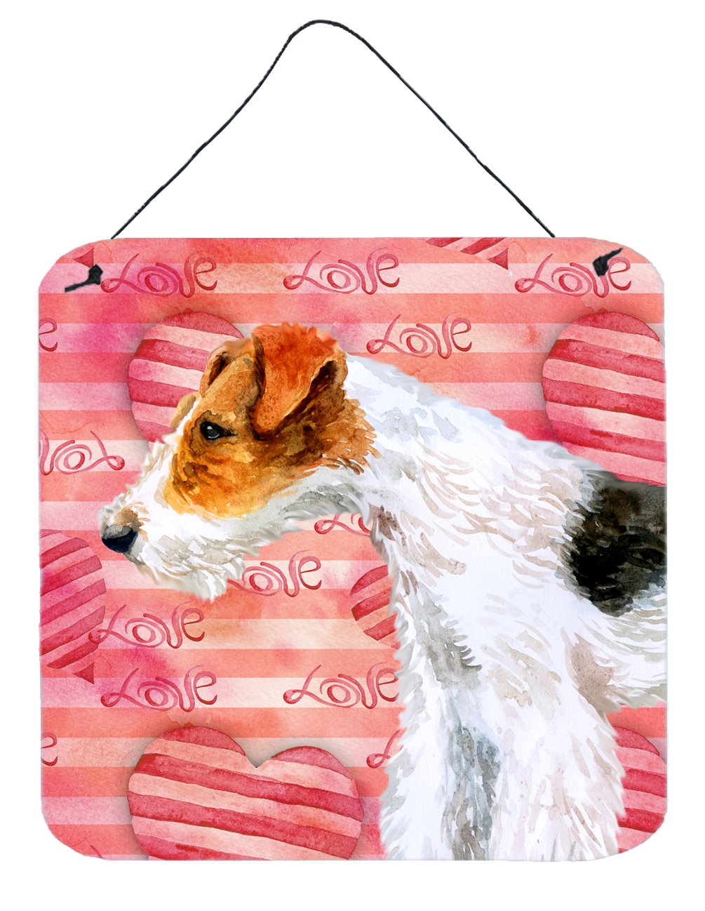 Fox Terrier Love Wall or Door Hanging Prints BB9737DS66 by Caroline's Treasures