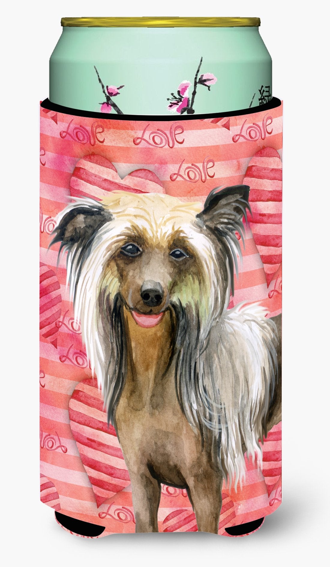 Chinese Crested Love Tall Boy Beverage Insulator Hugger BB9746TBC by Caroline's Treasures