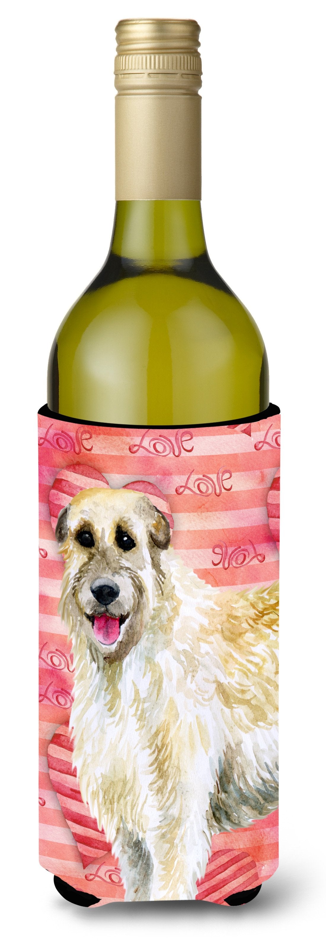 Irish Wolfhound Love Wine Bottle Beverge Insulator Hugger BB9757LITERK by Caroline's Treasures