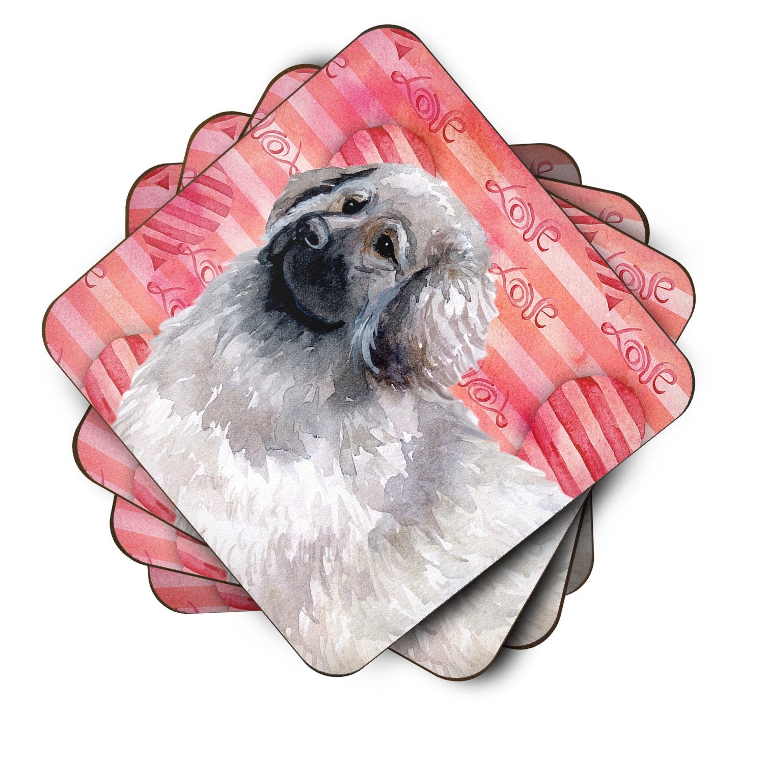 Moscow Watchdog Love Foam Coaster Set of 4 BB9760FC - the-store.com