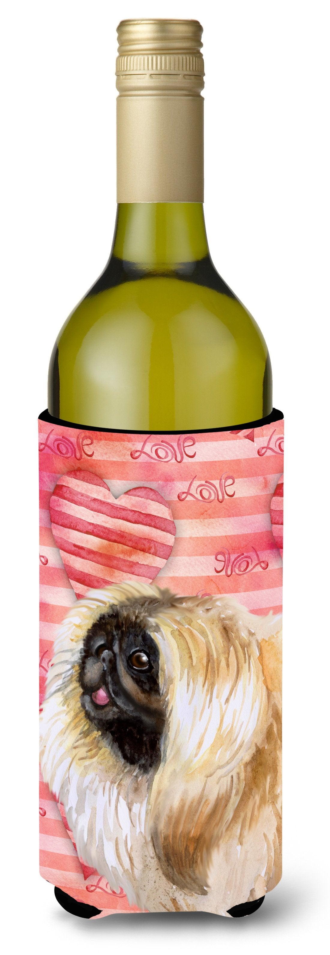 Pekingese Love Wine Bottle Beverge Insulator Hugger BB9768LITERK by Caroline's Treasures