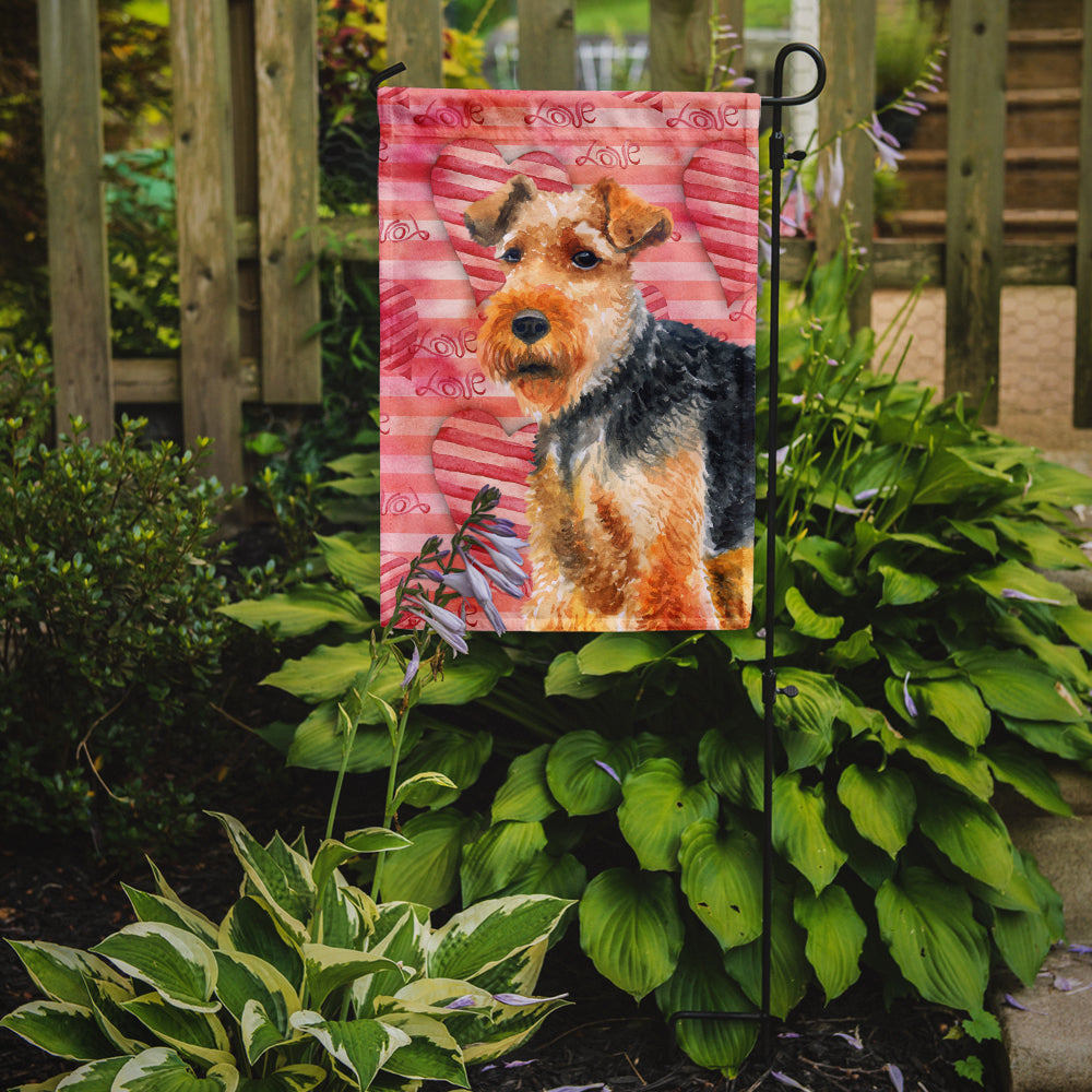 Welsh Terrier Love Flag Garden Size BB9787GF