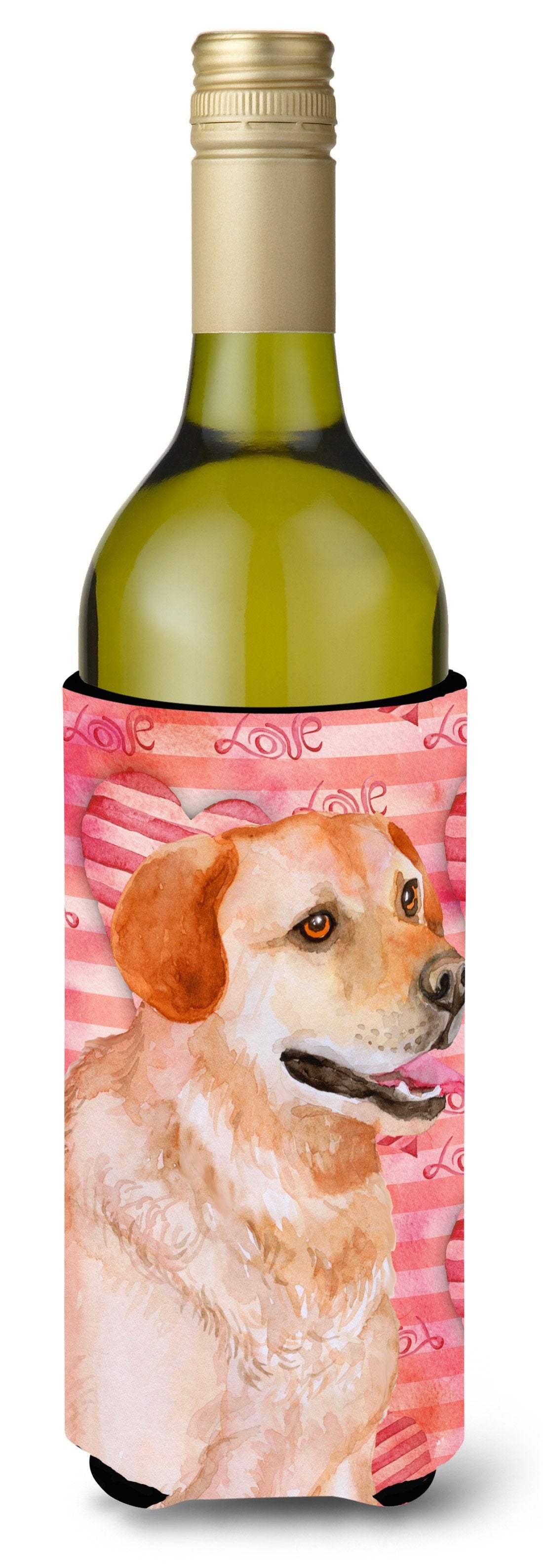 Labrador Retriever Love Wine Bottle Beverge Insulator Hugger BB9801LITERK by Caroline's Treasures