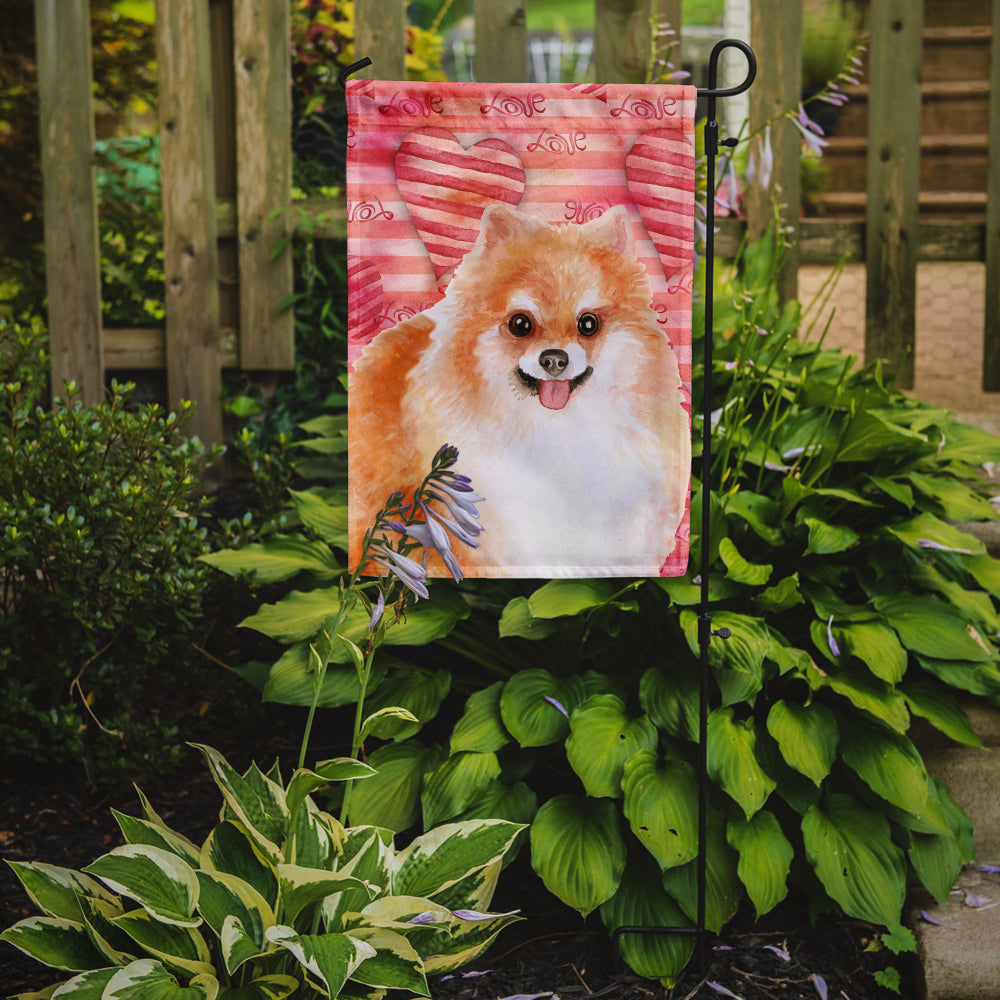 Pomeranian #2 Love Flag Garden Size BB9803GF