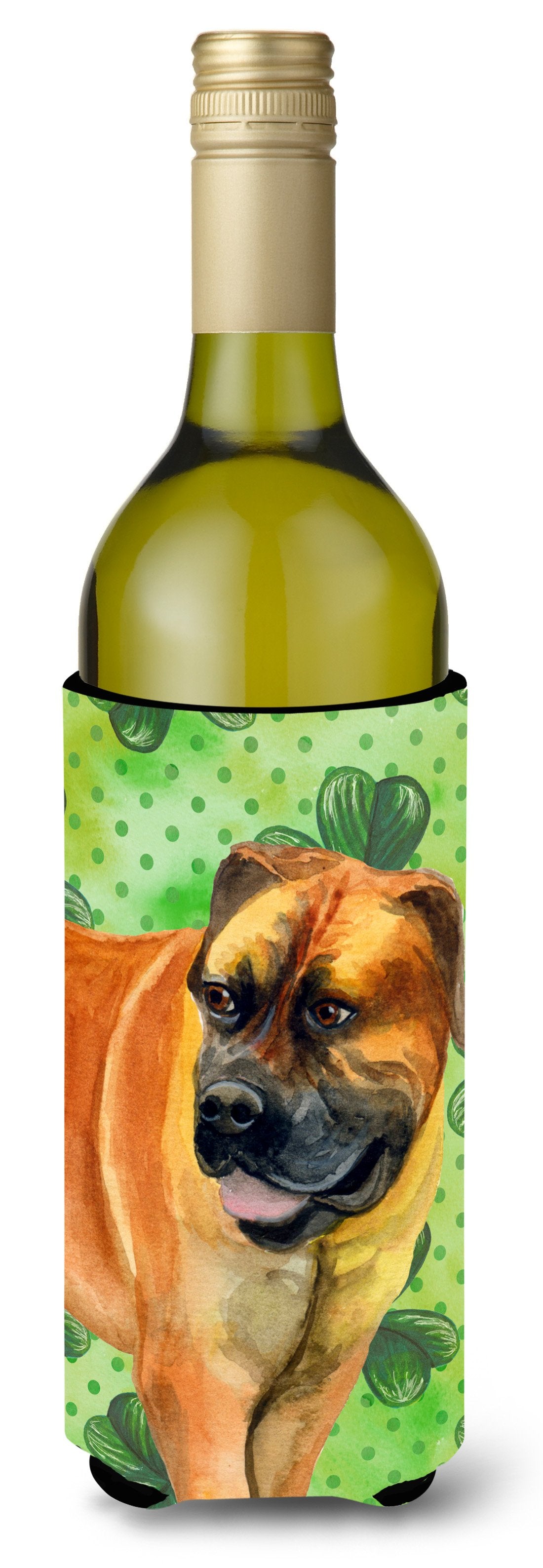 Boerboel Mastiff St Patrick's Wine Bottle Beverge Insulator Hugger BB9820LITERK by Caroline's Treasures