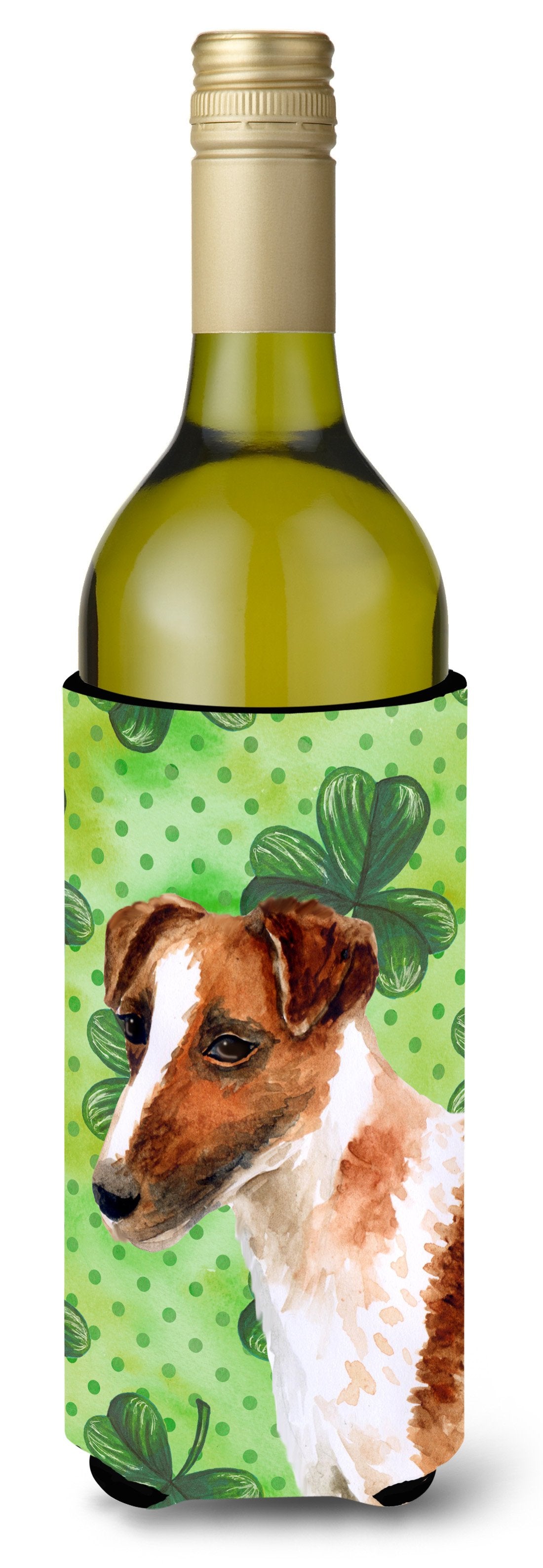 Smooth Fox Terrier St Patrick's Wine Bottle Beverge Insulator Hugger BB9821LITERK by Caroline's Treasures