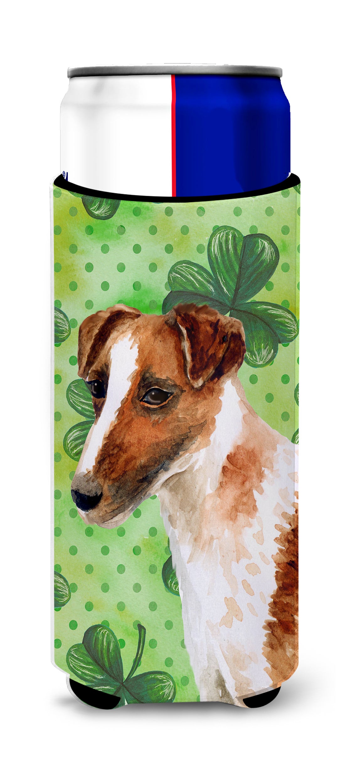 Smooth Fox Terrier St Patrick's  Ultra Hugger for slim cans BB9821MUK
