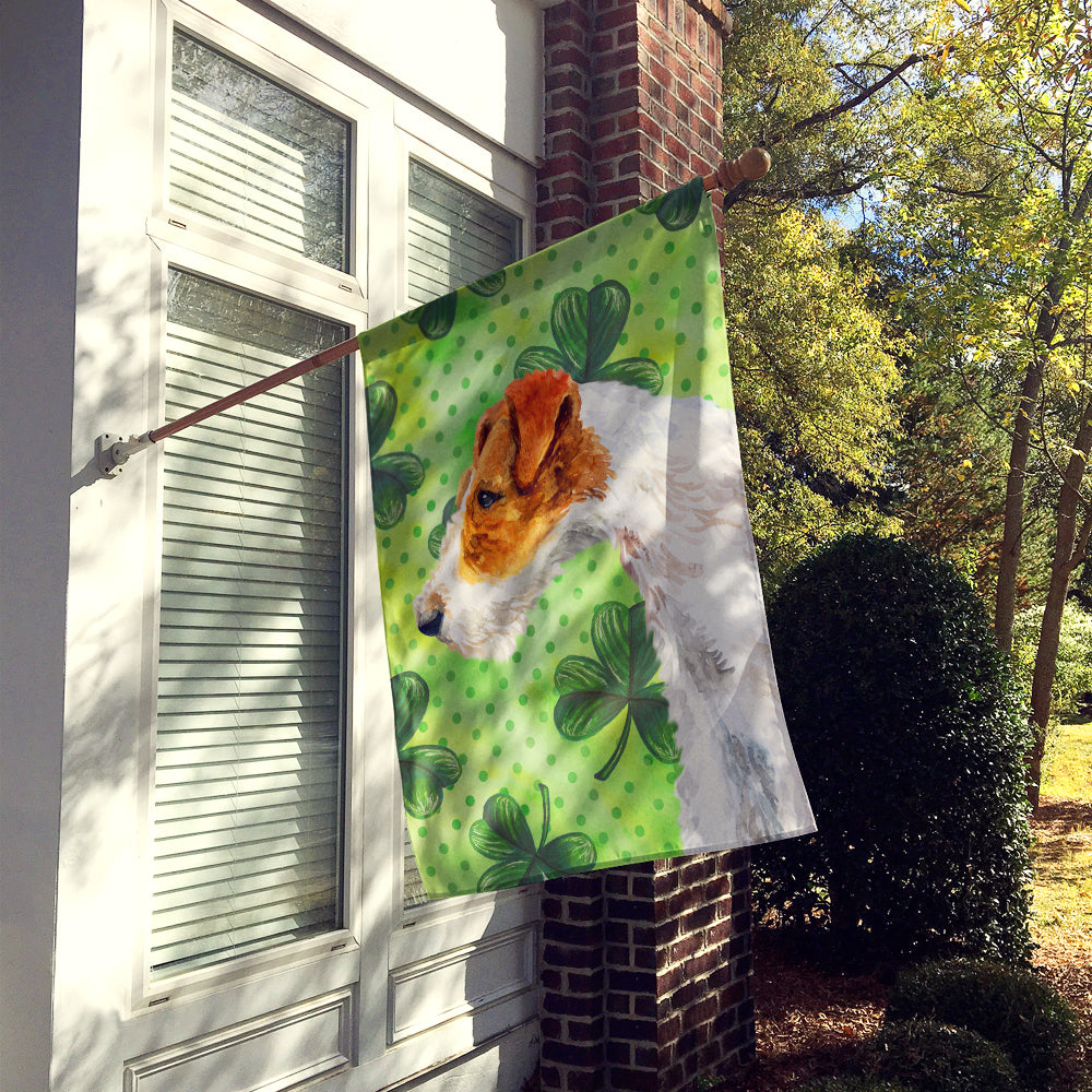 Fox Terrier St Patrick's Flag Canvas House Size BB9824CHF