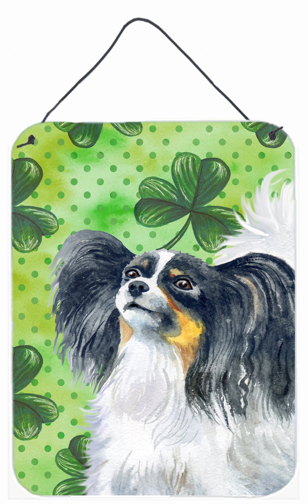 Papillon St Patrick's Wall or Door Hanging Prints BB9831DS1216 by Caroline's Treasures
