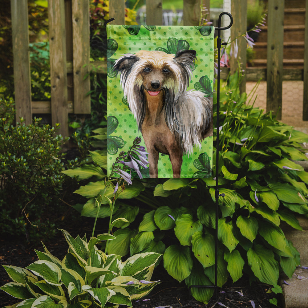 Chinese Crested St Patrick's Flag Garden Size BB9833GF