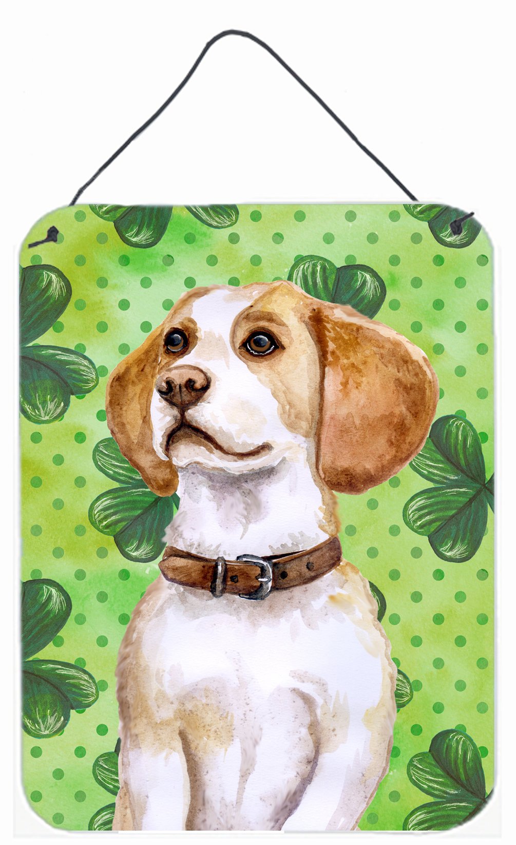 Beagle St Patrick's Wall or Door Hanging Prints BB9860DS1216 by Caroline's Treasures