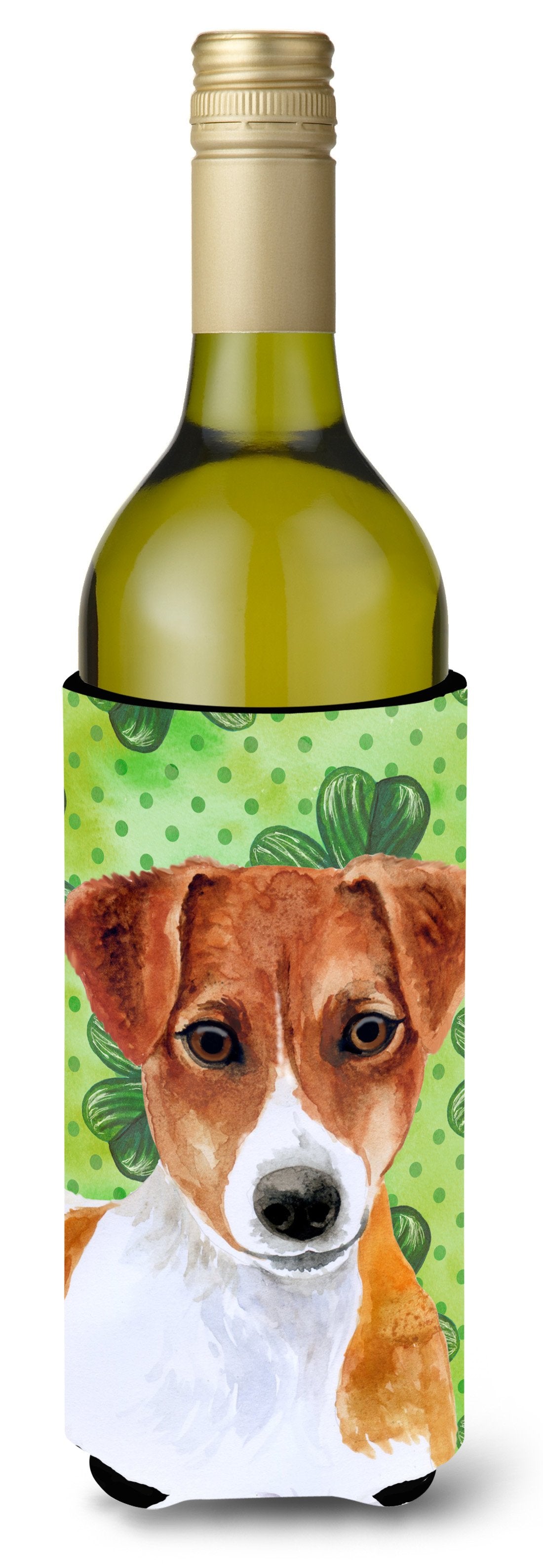Jack Russell Terrier St Patrick's Wine Bottle Beverge Insulator Hugger BB9863LITERK by Caroline's Treasures