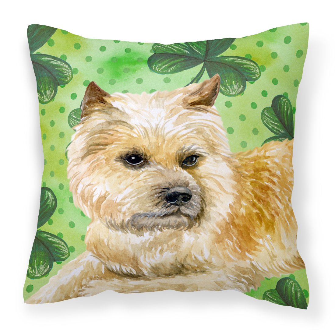 Cairn Terrier St Patrick's Fabric Decorative Pillow BB9864PW1818 by Caroline's Treasures