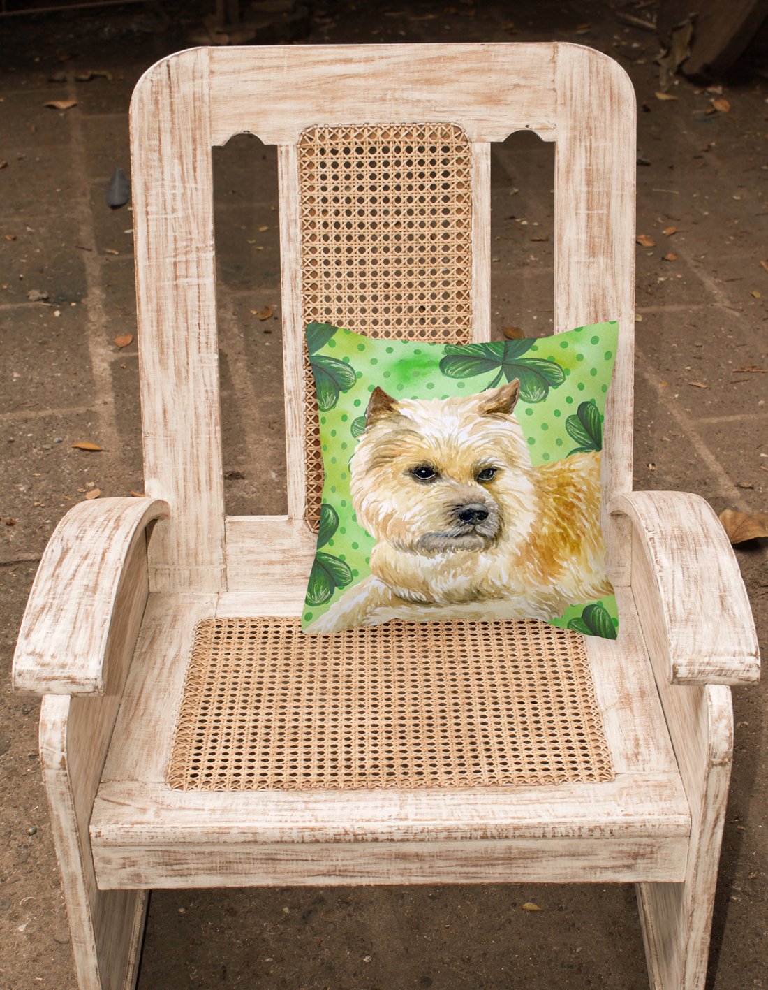 Cairn Terrier St Patrick's Fabric Decorative Pillow BB9864PW1818 by Caroline's Treasures