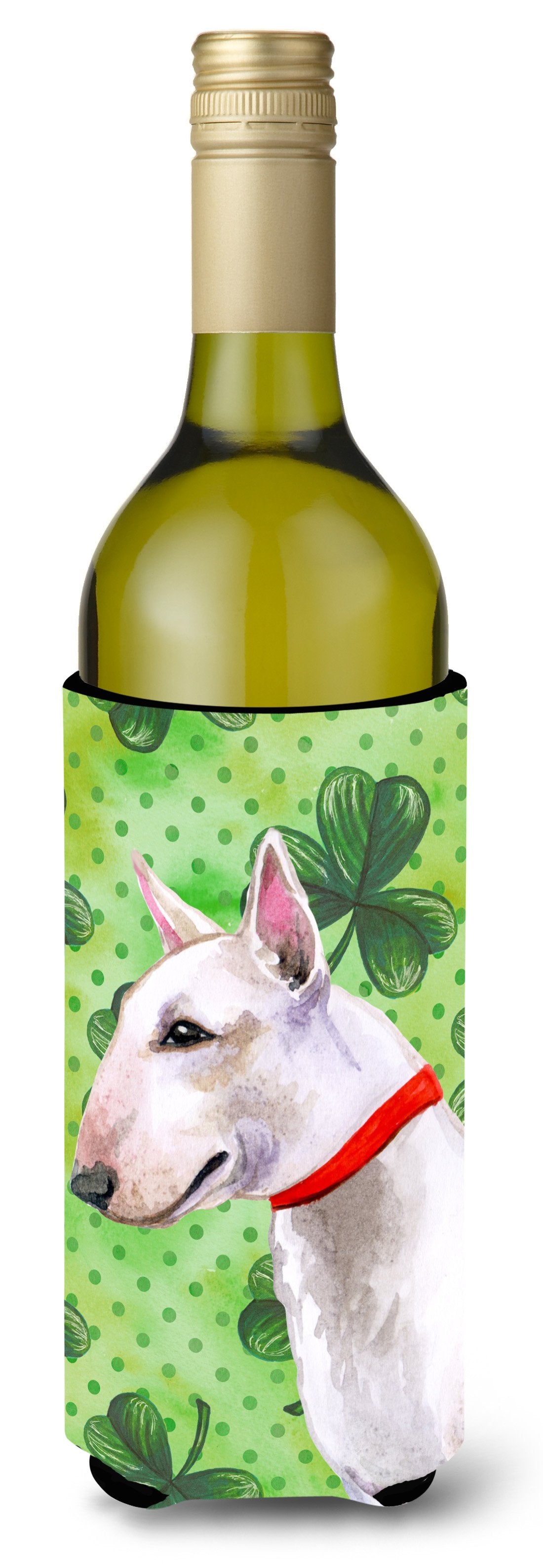 Bull Terrier St Patrick's Wine Bottle Beverge Insulator Hugger BB9867LITERK by Caroline's Treasures