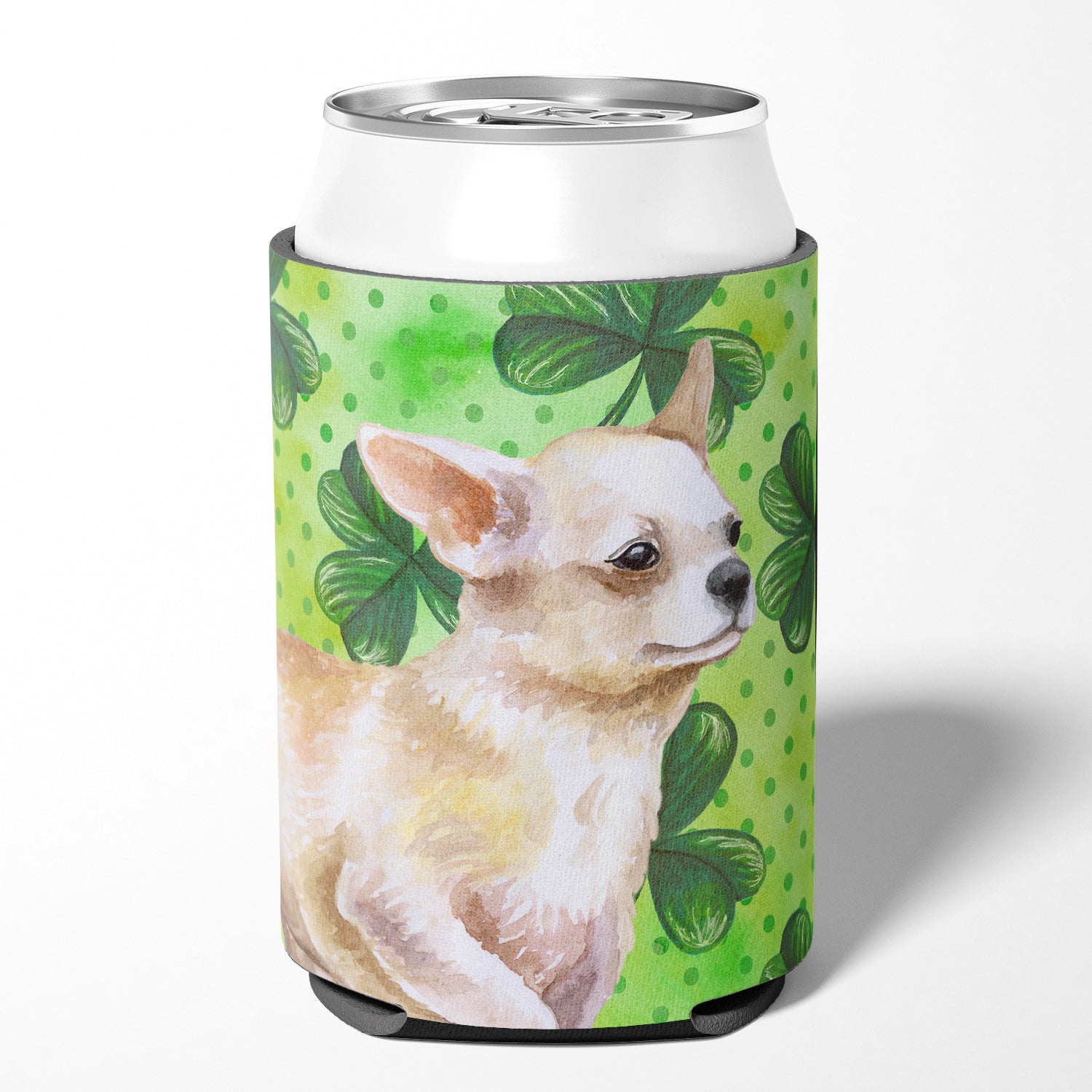 Chihuahua Leg up St Patrick's Can or Bottle Hugger