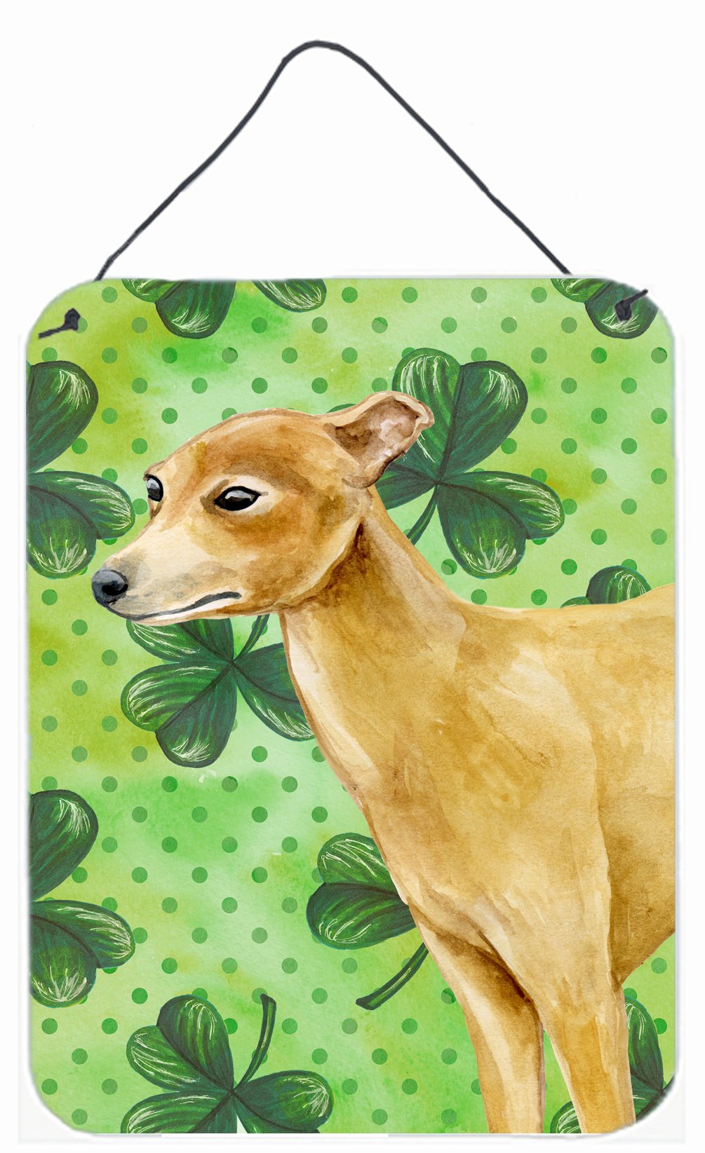 Italian Greyhound St Patrick's Wall or Door Hanging Prints BB9872DS1216 by Caroline's Treasures