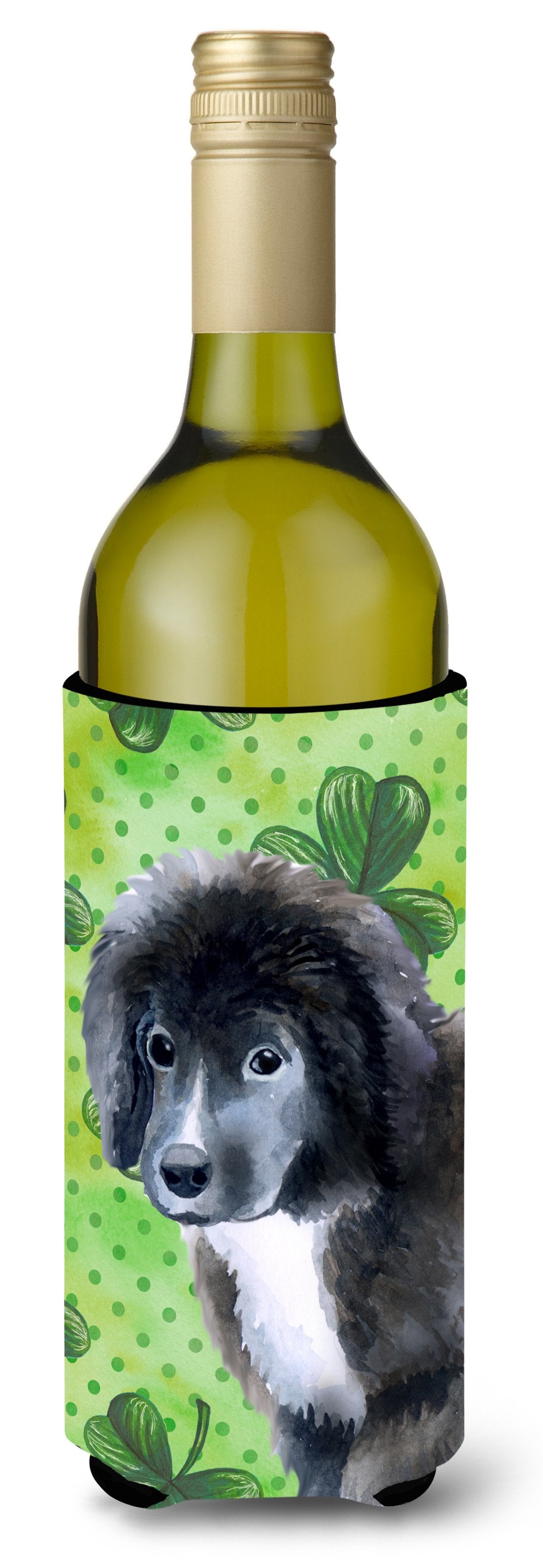 Newfoundland Puppy St Patrick's Wine Bottle Beverge Insulator Hugger BB9873LITERK by Caroline's Treasures