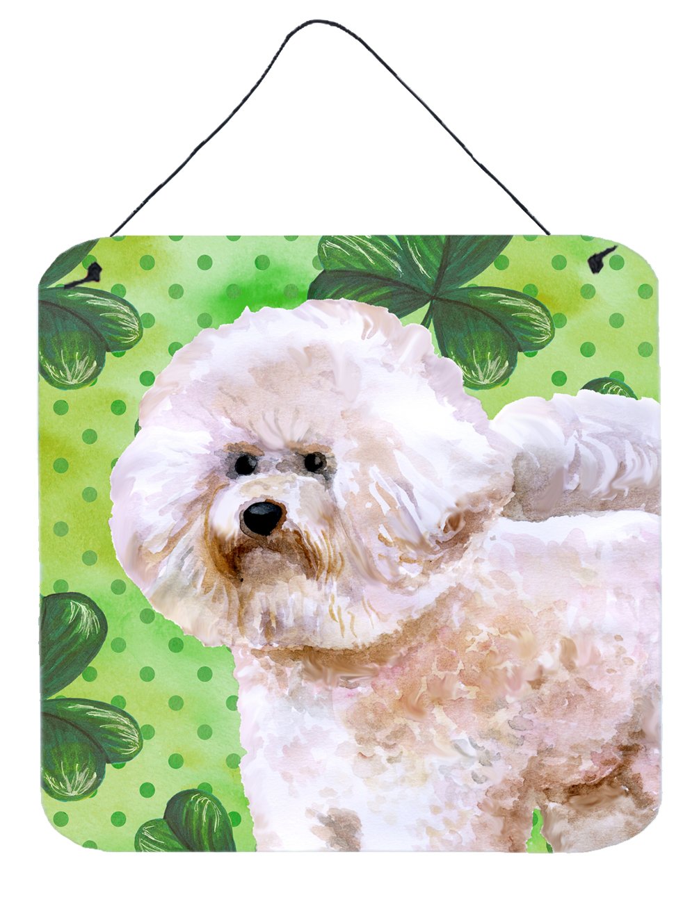 Bichon Frise #2 St Patrick's Wall or Door Hanging Prints BB9879DS66 by Caroline's Treasures