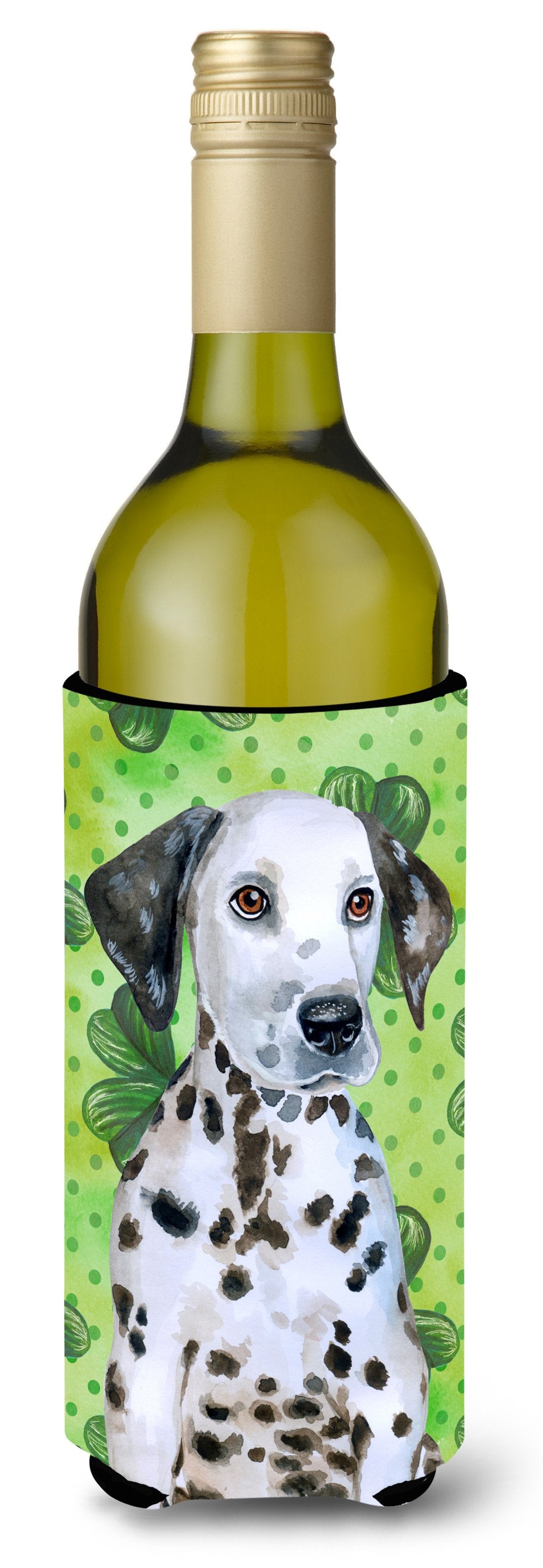 Dalmatian Puppy St Patrick's Wine Bottle Beverge Insulator Hugger BB9882LITERK by Caroline's Treasures