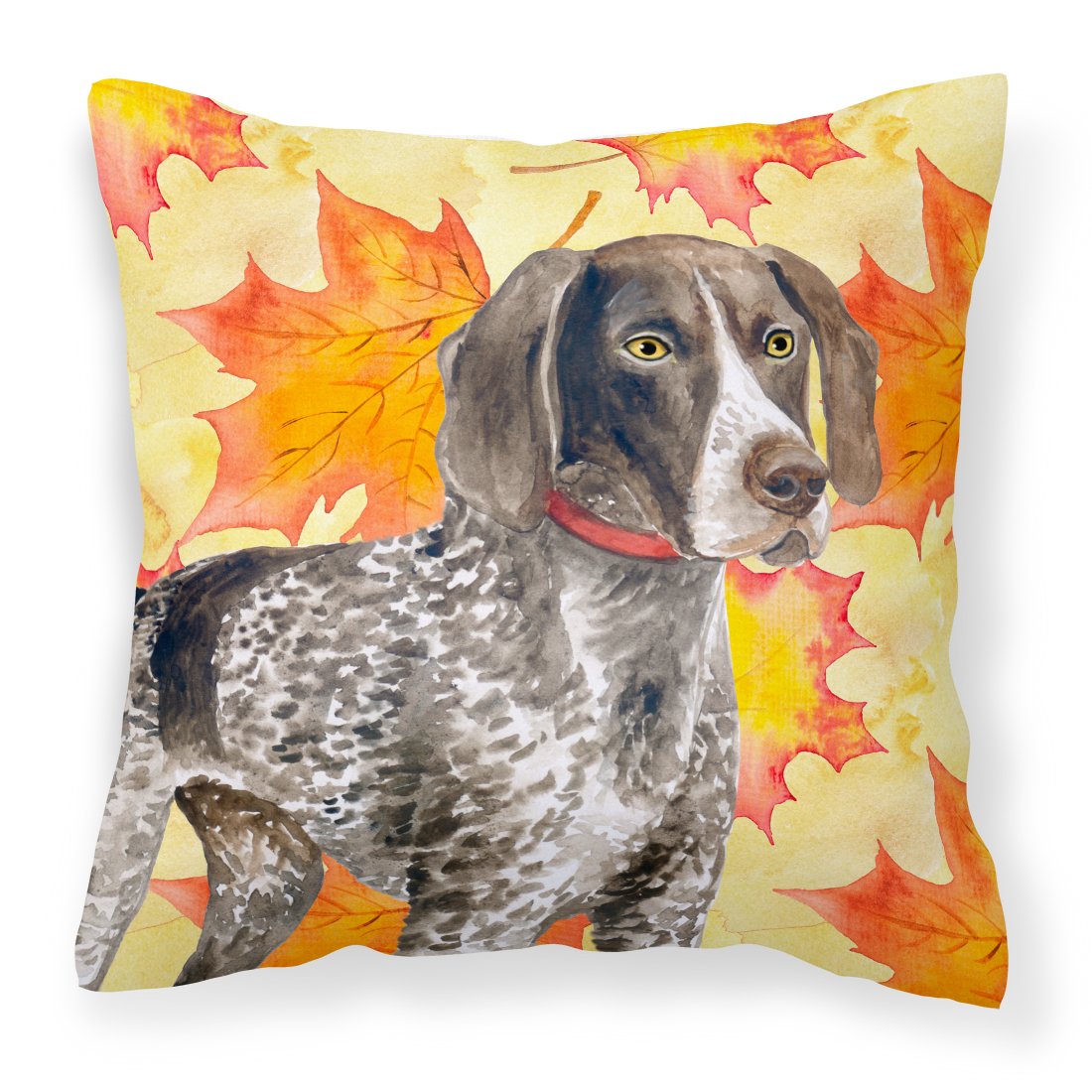 German Shorthaired Pointer Fall Fabric Decorative Pillow BB9902PW1818 by Caroline's Treasures