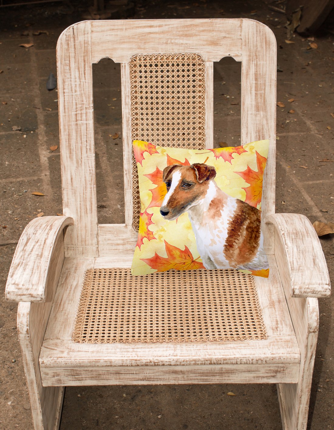 Smooth Fox Terrier Fall Fabric Decorative Pillow BB9908PW1818 by Caroline's Treasures