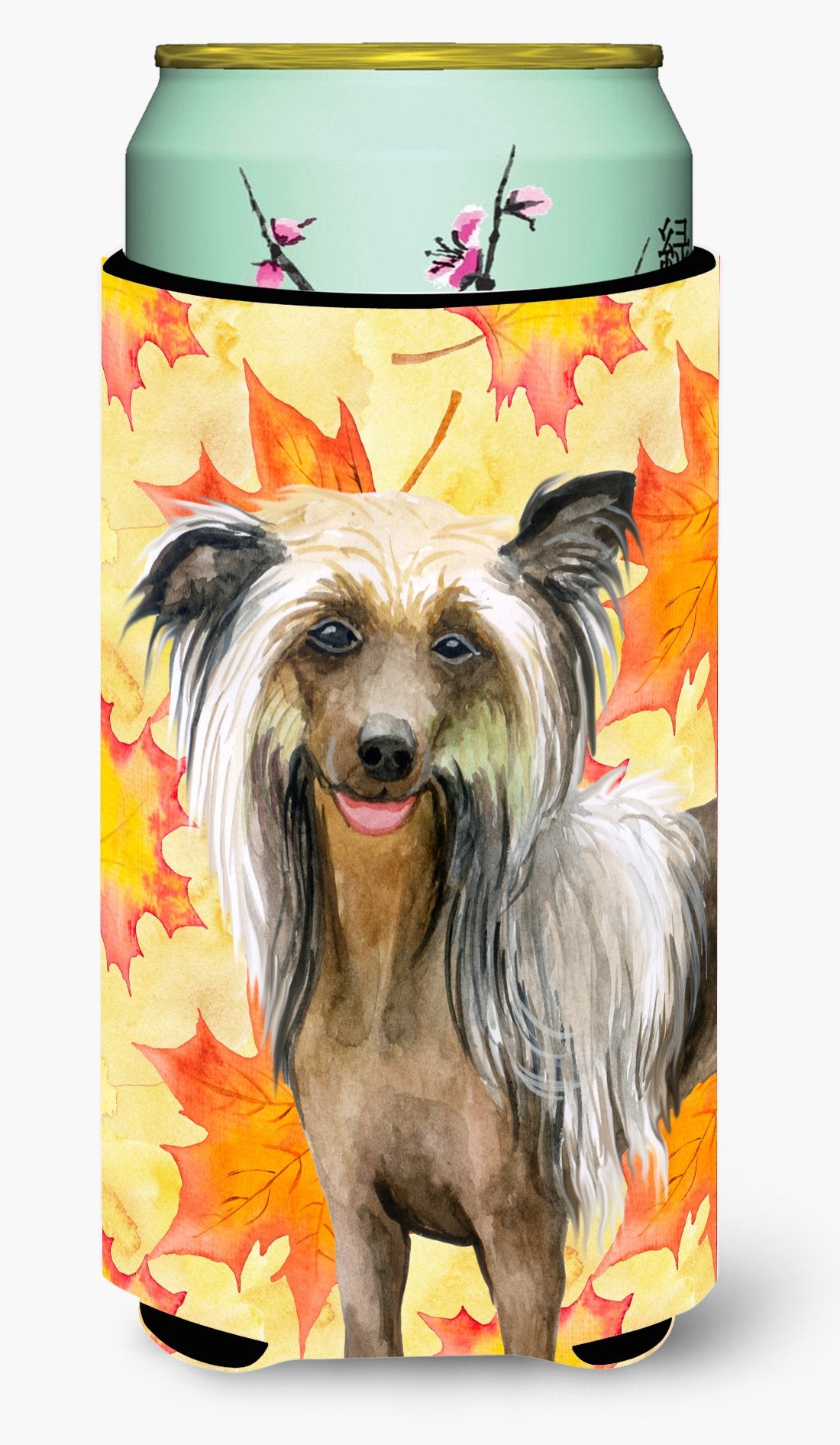 Chinese Crested Fall Tall Boy Beverage Insulator Hugger BB9920TBC by Caroline's Treasures