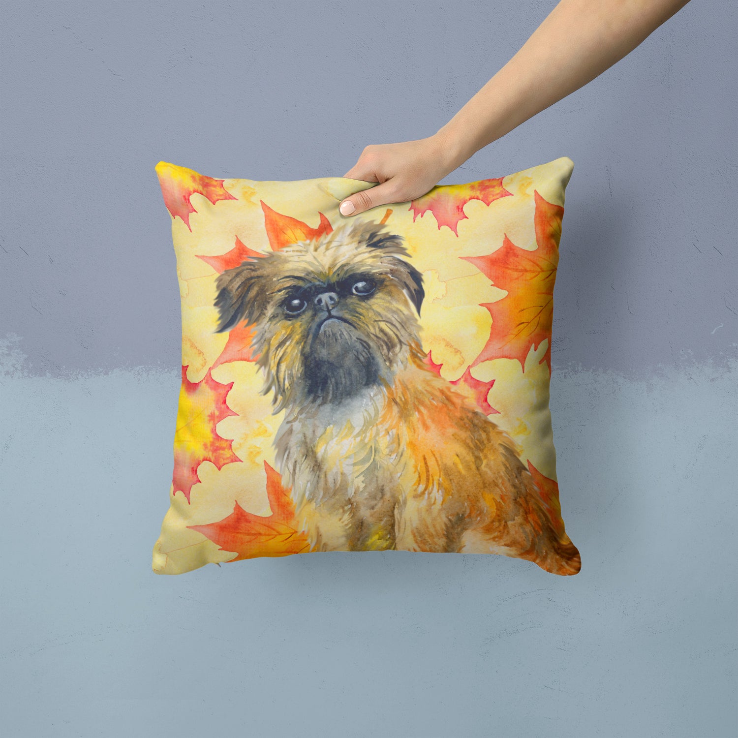 Brussels Griffon Fall Fabric Decorative Pillow - the-store.com