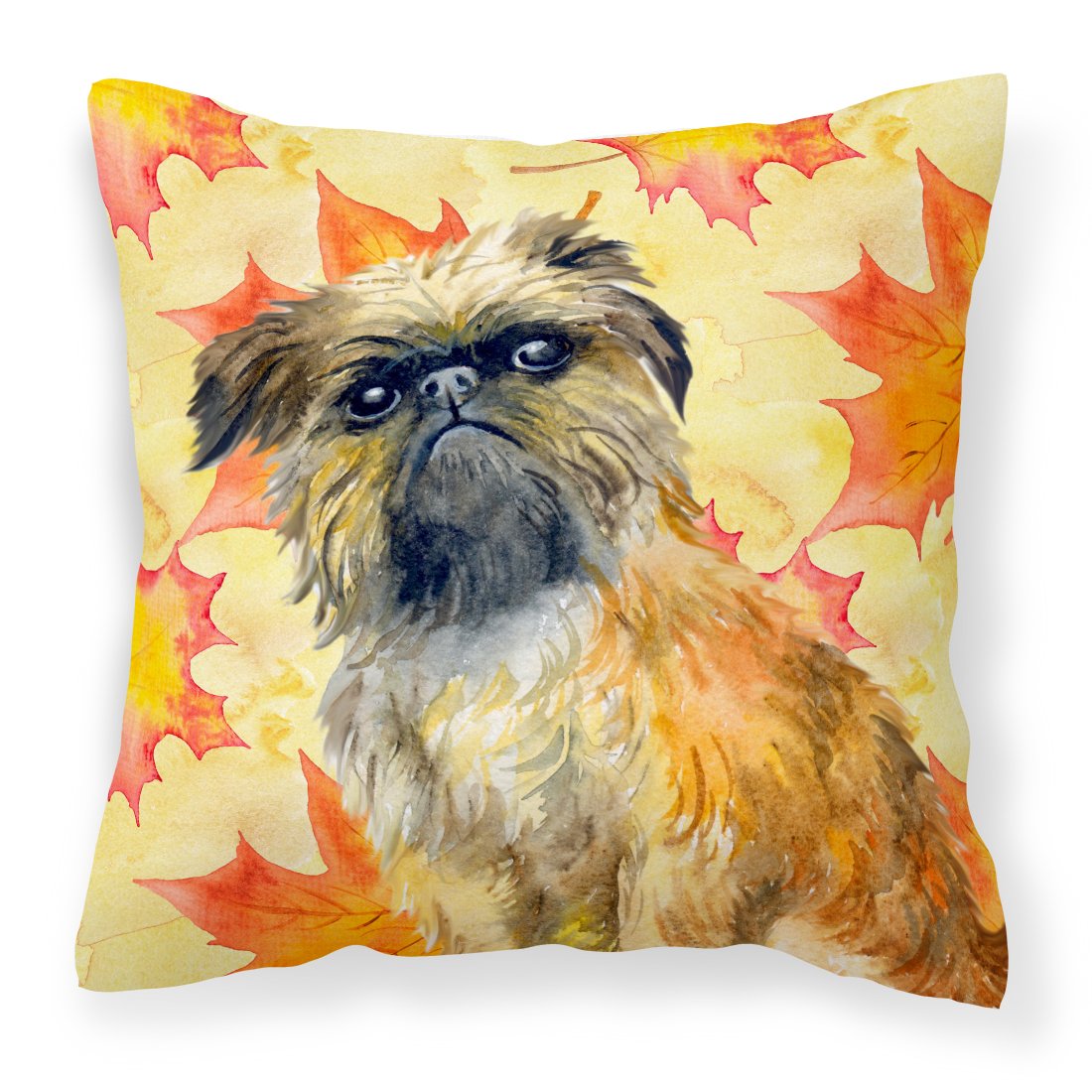 Brussels Griffon Fall Fabric Decorative Pillow BB9948PW1818 by Caroline's Treasures