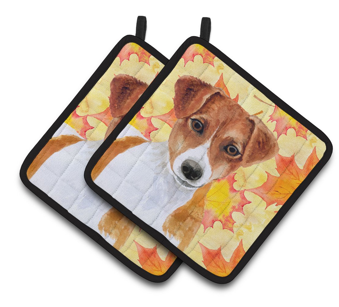 Jack Russell Terrier Fall Pair of Pot Holders BB9950PTHD by Caroline's Treasures