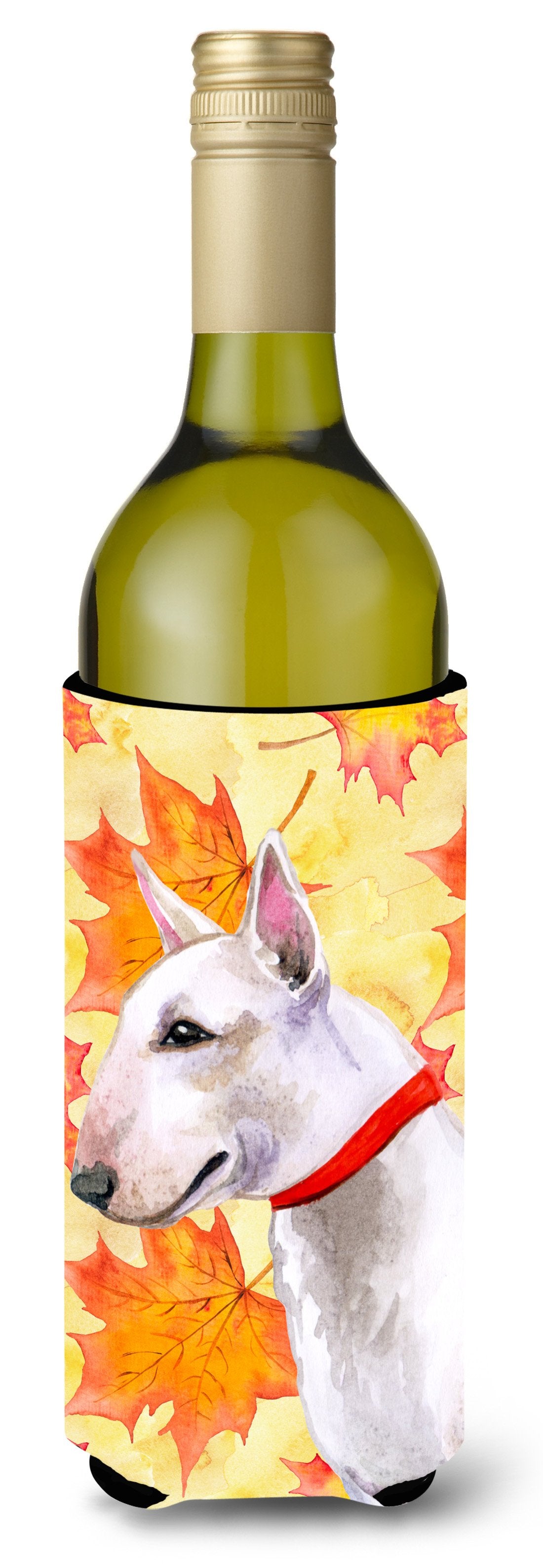 Bull Terrier Fall Wine Bottle Beverge Insulator Hugger BB9954LITERK by Caroline's Treasures
