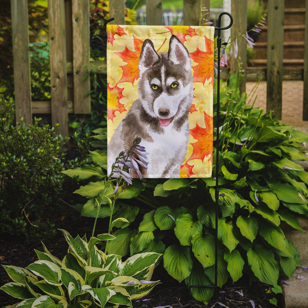 Siberian Husky Grey Fall Flag Garden Size BB9957GF